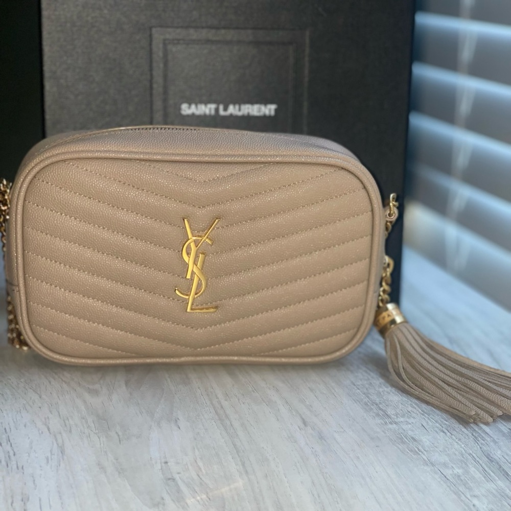 Mini YSL Grain de Poudre Camera Crossbody Bag